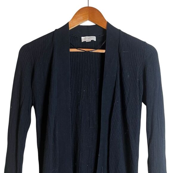3 for $30! Loft black ribbed cardigan. Size xs - Picture 2 of 7